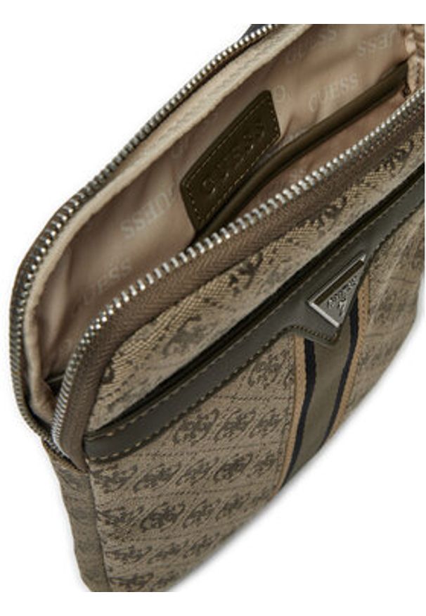 Guess Saszetka HMMIST P5123 Khaki. Kolor: brązowy. Materiał: skóra