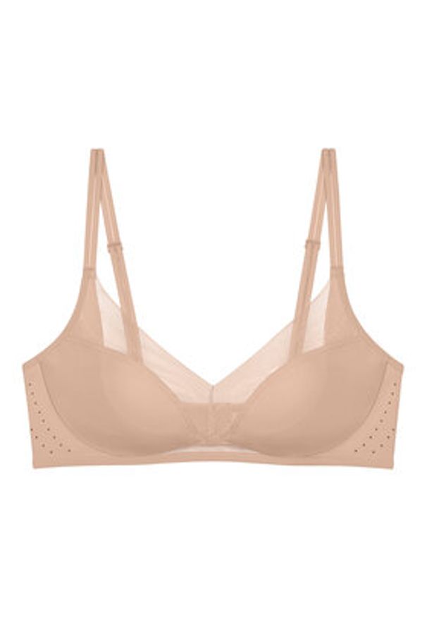 Triumph Biustonosz bezfiszbinowy Breathe & Lift Smart 10226333 Beżowy. Kolor: beżowy. Materiał: syntetyk