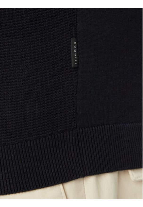 Bugatti T-Shirt 7200-15534E Granatowy Regular Fit. Kolor: niebieski. Materiał: bawełna