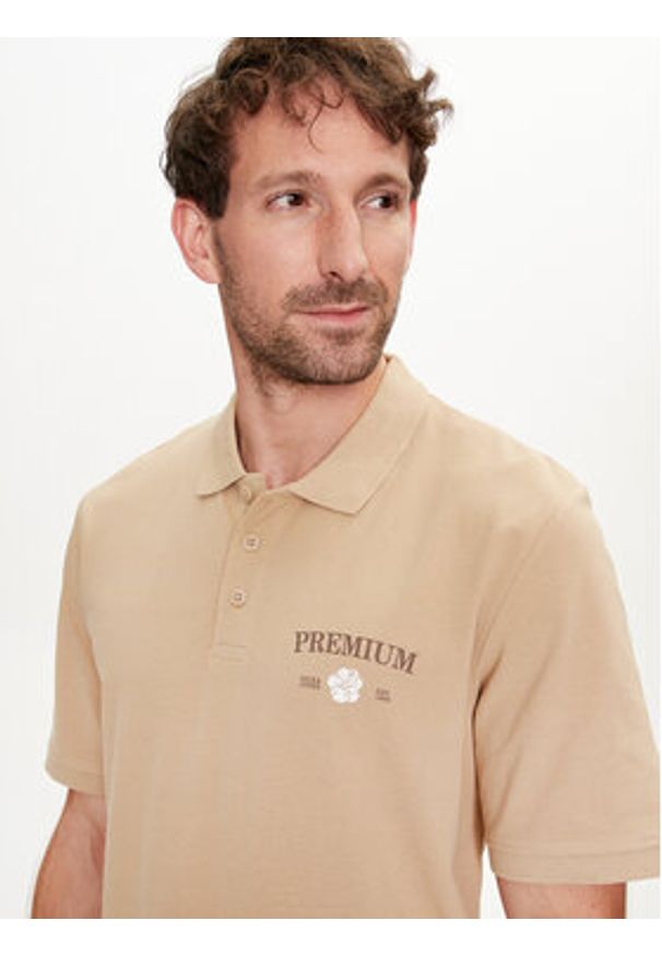 Jack & Jones - Jack&Jones Polo Jprblaalfie 12259678 Brązowy Regular Fit. Typ kołnierza: polo. Kolor: brązowy. Materiał: bawełna