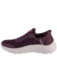 skechers - Buty sportowe Sneakersy damskie, Slip-Ins: GO WALK Flex - Grand Entry. Kolor: czerwony, brązowy, wielokolorowy. Sport: turystyka piesza