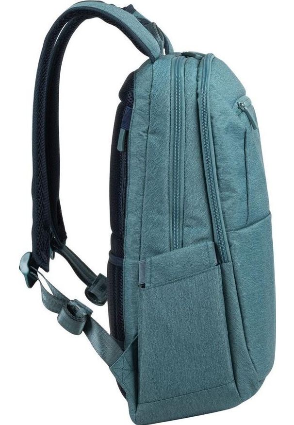 RIVACASE - Plecak Rivacase 7760 czarny. Kolor: czarny. Materiał: poliester, materiał. Wzór: paski. Styl: sportowy, elegancki