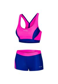 Aqua Speed - Dwuczęściowy strój pływacki damski FIONA. Kolor: wielokolorowy, niebieski, różowy