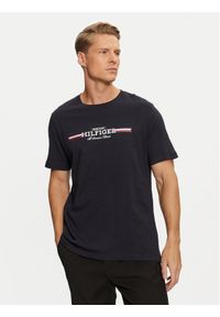 TOMMY HILFIGER - Tommy Hilfiger T-Shirt MW0MW36480 Granatowy Regular Fit. Kolor: niebieski. Materiał: bawełna