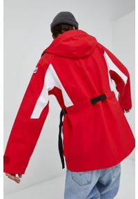 Fila kurtka przeciwdeszczowa męska kolor czerwony przejściowa. Okazja: na co dzień. Kolor: czerwony. Materiał: materiał. Styl: casual #5