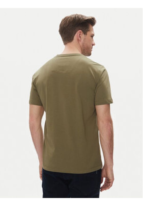 Aeronautica Militare T-Shirt 251TS1580J372 Khaki Regular Fit. Kolor: brązowy. Materiał: bawełna