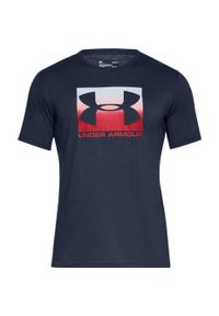 Koszulka treningowa męska Under Armour Boxed Sportstyle Ss. Kolor: niebieski. Sport: piłka nożna
