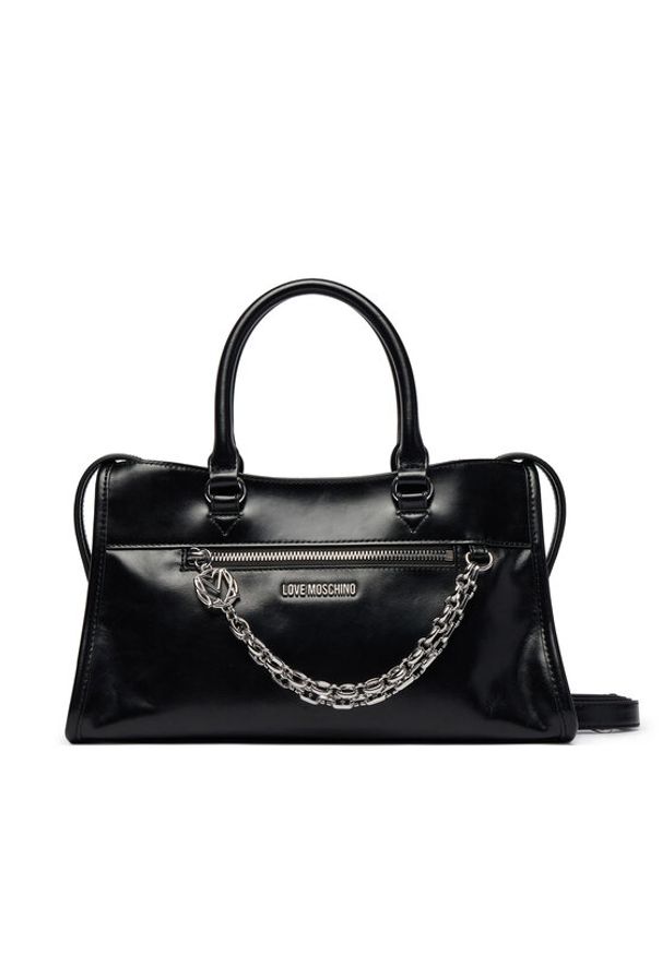 Love Moschino - LOVE MOSCHINO Torebka JC4277PP0OK1100A Czarny. Kolor: czarny. Materiał: skórzane