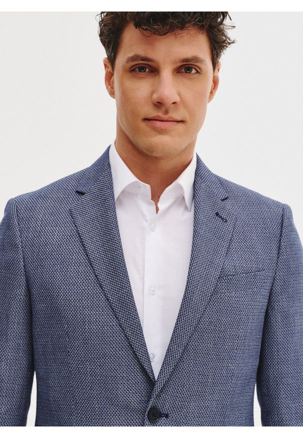 Pako Lorente - PAKO LORENTE – Niebieska marynarka męska z wiskozą. Kolor: niebieski. Materiał: wiskoza. Sezon: wiosna