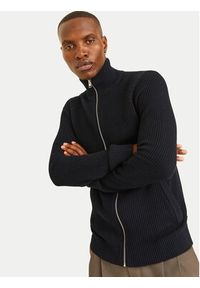 Jack & Jones - Jack&Jones Kardigan Pannel 12258474 Czarny Regular Fit. Kolor: czarny. Materiał: bawełna, syntetyk