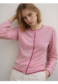 Sinsay - Wiskozowy kardigan - różowy. Kolor: różowy. Materiał: wiskoza #1