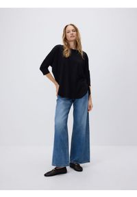 Reserved - Longsleeve z modalem - czarny. Kolor: czarny. Materiał: dzianina. Długość rękawa: długi rękaw #1