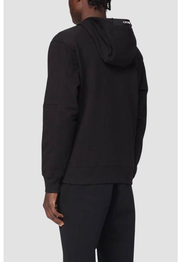 C.P. Company - C.P. COMPANY Czarna męska bluza Sweat Hooded. Kolor: czarny