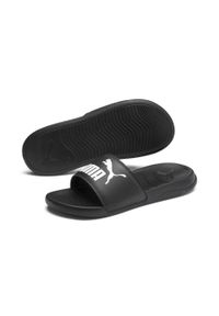 Puma - Klapki Popcat 20 PUMA Black White. Kolor: biały, wielokolorowy, czarny. Materiał: materiał, syntetyk, tkanina