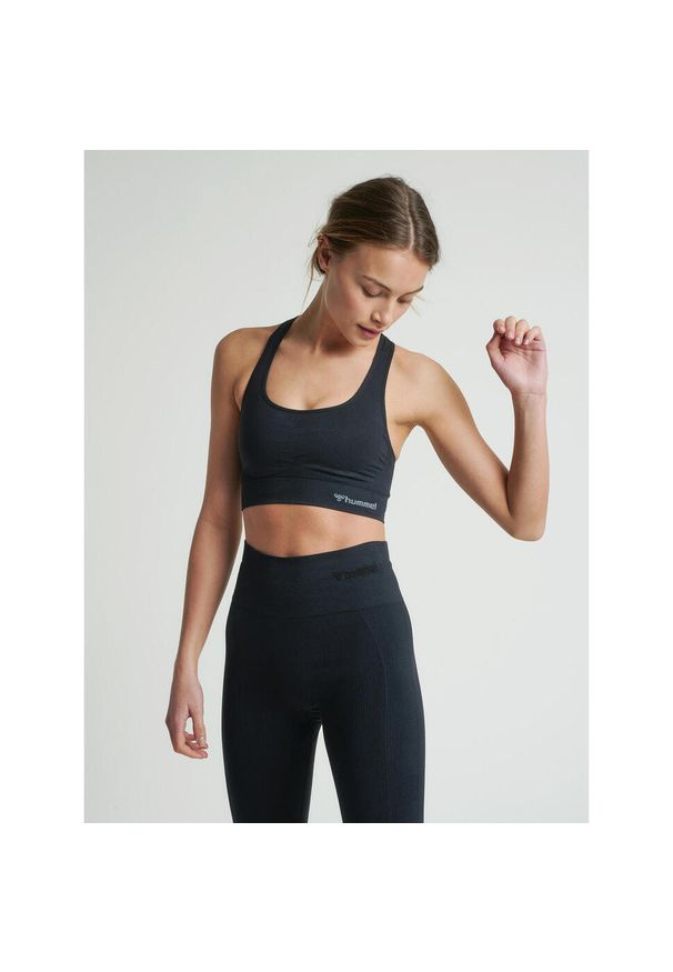 Stanik fitness cardio Hummel hmltif. Kolor: czarny. Materiał: materiał. Sport: fitness