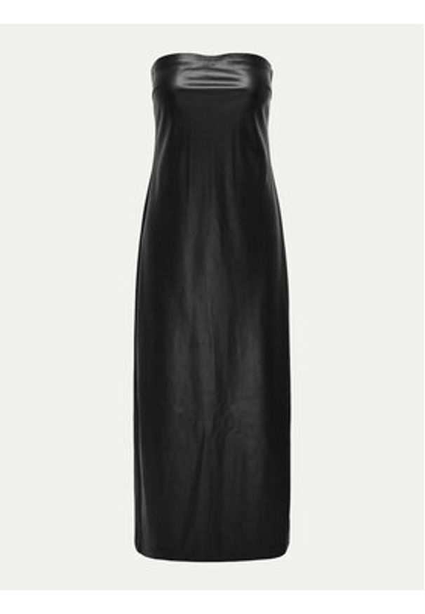 only - ONLY Sukienka z imitacji skóry Esther 15334722 Czarny Slim Fit. Kolor: czarny. Materiał: skóra