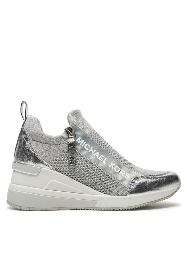 MICHAEL Michael Kors Sneakersy Willis Wedge Trainer 43R5WIFS3D Srebrny. Kolor: srebrny. Materiał: skóra