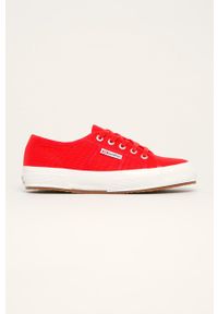 Superga - Tenisówki. Nosek buta: okrągły. Kolor: czerwony. Materiał: guma