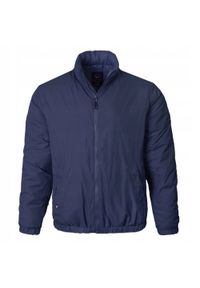 Jesienno-Zimowa Kurtka Męska - Wiatrówka - Pako Jeans - Granatowa. Kolor: niebieski. Materiał: tkanina, nylon. Sezon: zima, jesień