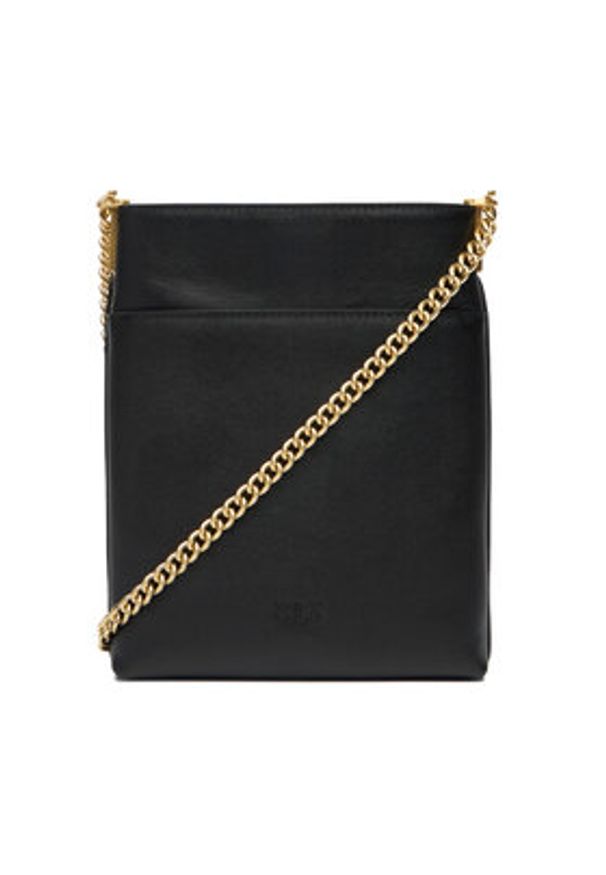 Pinko - PINKO Torebka Flat Satchel AI 25-26 PCPL 105352 A0QO Czarny. Kolor: czarny. Materiał: skórzane