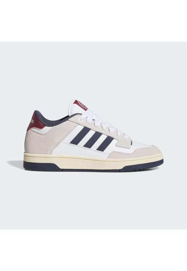 Adidas - Buty Rapid Court Low. Wysokość cholewki: przed kostkę. Kolor: czerwony, niebieski, wielokolorowy, biały. Sport: turystyka piesza