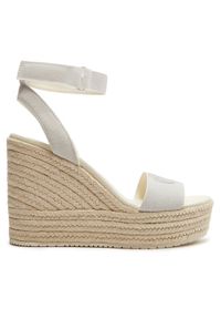 Calvin Klein Jeans Espadryle Wedge Sandal Su Mg Btw YW0YW01026 Écru. Materiał: skóra