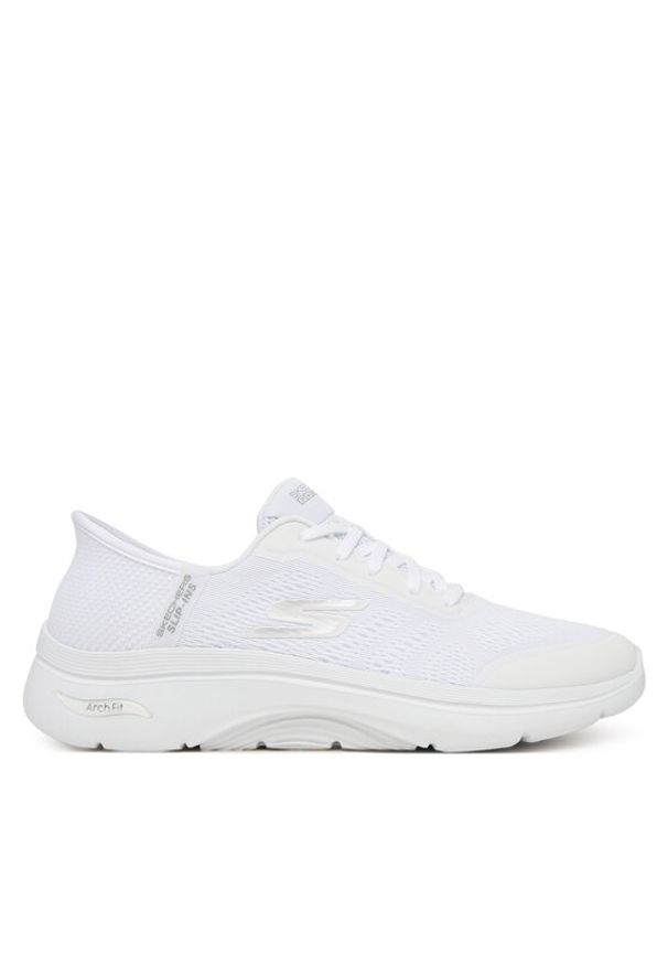 skechers - Skechers Sneakersy Go Walk Arch Fit 2.0 125319/WHT Biały. Kolor: biały. Materiał: materiał