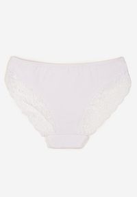 Born2be - Białe Majtki Figi Zdobione Koronką Venissella. Kolor: biały. Materiał: koronka. Wzór: koronka, aplikacja #2