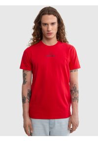 Big-Star - Koszulka męska z linii Authentic z nadrukiem czerwona Techmunen 603. Kolor: czerwony. Materiał: materiał, bawełna. Wzór: nadruk. Styl: elegancki #1