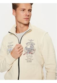 Aeronautica Militare Bluza 242FE1951F511 Écru Regular Fit. Materiał: bawełna