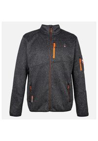 Aulp - Polar bluza rozpinana dzianinowa melanżowa Navoy AULP 3 kieszenie. Kolor: czarny. Materiał: polar, dzianina. Wzór: melanż. Sezon: zima. Sport: narciarstwo