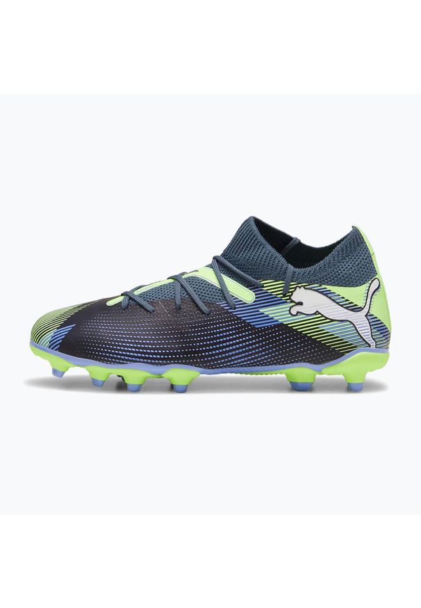 Puma - Buty piłkarskie dziecięce PUMA Future 7 Match FG/AG Jr. Zapięcie: sznurówki. Kolor: szary. Materiał: materiał. Szerokość cholewki: normalna. Sport: piłka nożna