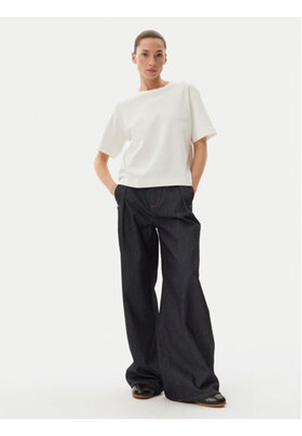 Max Mara T-Shirt 2515941042650 Biały Regular Fit. Kolor: biały. Materiał: bawełna