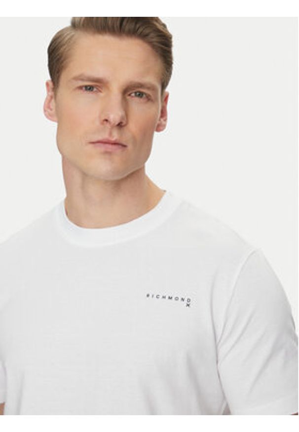 Richmond X T-Shirt Alipo UMA24144TS Biały Regular Fit. Kolor: biały. Materiał: bawełna