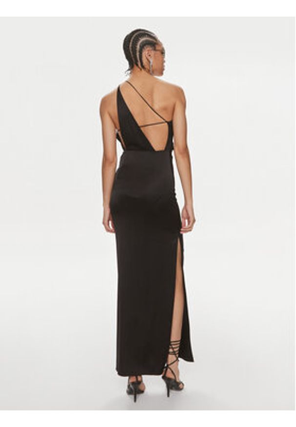 Patrizia Pepe Sukienka wieczorowa 2A2683/A644-K103 Czarny Slim Fit. Kolor: czarny. Materiał: wiskoza. Styl: wizytowy