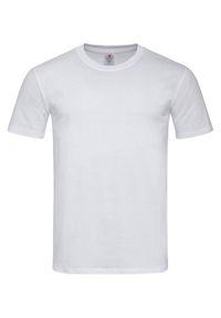 Stedman - Biały T-Shirt Męski Bez Nadruku -STEDMAN- 100% Bawełna, Koszulka, Krótki Rękaw, Basic, U-neck. Okazja: na co dzień. Kolor: biały. Materiał: bawełna. Długość rękawa: krótki rękaw. Długość: krótkie. Styl: casual #1