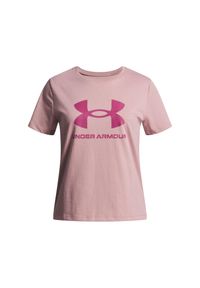 Koszulka dla dzieci Under Armour Big Logo. Kolor: różowy. Sport: joga i pilates, fitness #1