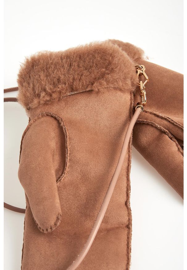 Max Mara Accessori - Rękawiczki damskie wełniane Sand MAX MARA ACCESSORI. Materiał: wełna