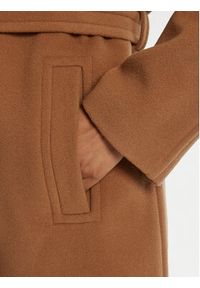 Pinko - PINKO Płaszcz wełniany 105685 A2SM Brązowy Regular Fit. Kolor: brązowy. Materiał: wełna #5