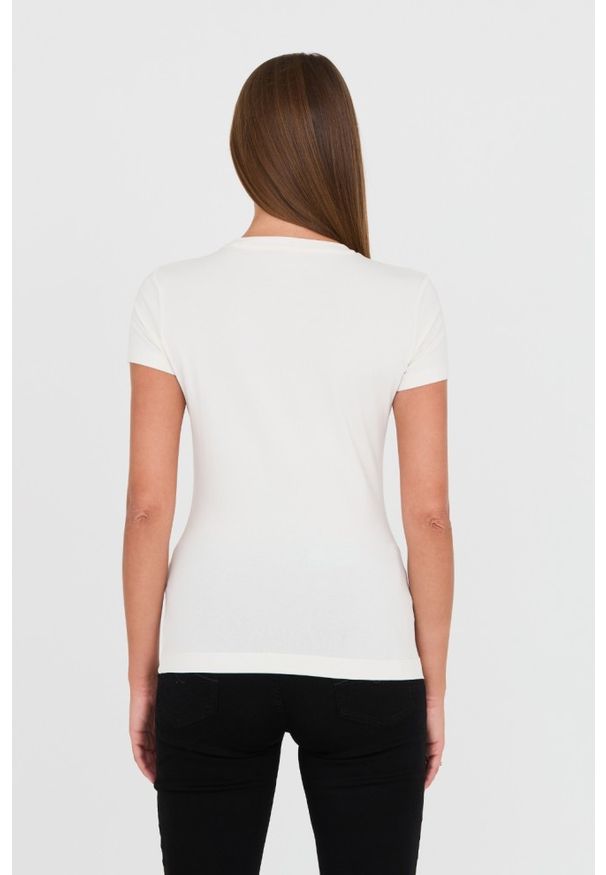 Guess - GUESS Biały damski t-shirt bawełniany Original Tee, Rozmiar XS. Kolor: biały. Materiał: bawełna