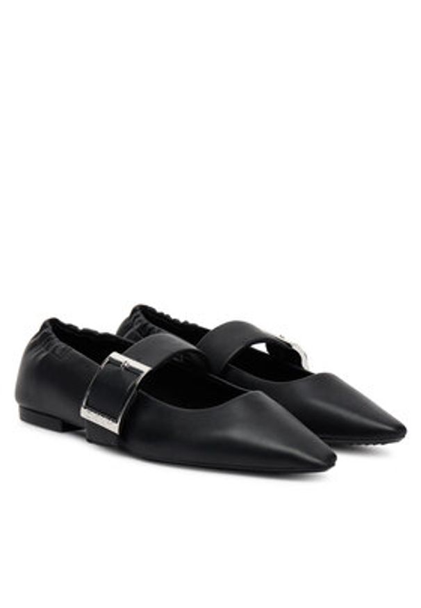 DKNY Baleriny Cormic K3501170 Czarny. Kolor: czarny. Materiał: skóra