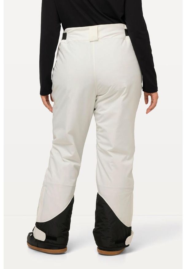 ULLA POPKEN - Damskie Spodnie funkcyjne HYPRAR wodoodporne zapięcie na rzep. Kolekcja: plus size. Kolor: biały. Materiał: elastan, poliester, materiał. Sezon: zima. Sport: narciarstwo