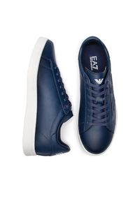 EA7 Emporio Armani Sneakersy Granatowy. Kolor: niebieski. Materiał: skóra #4