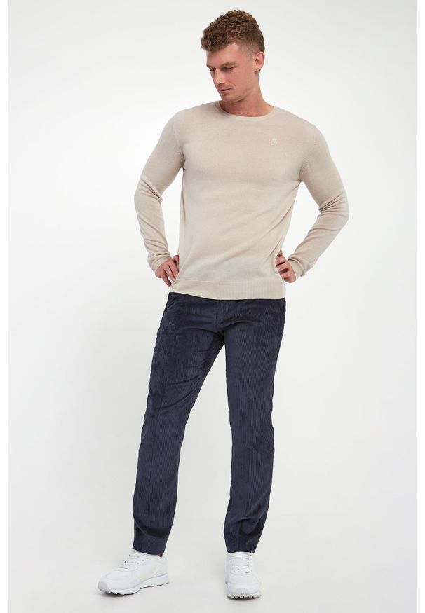 Karl Lagerfeld - Sweter męski wełniany KARL LAGERFELD. Materiał: wełna