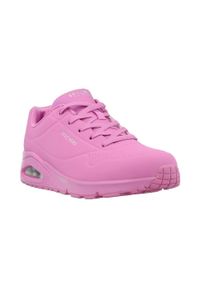 skechers - Buty SKECHERS Uno Stand On Air. Kolor: fioletowy, różowy, wielokolorowy. Materiał: syntetyk. Model: Skechers Sport. Sport: turystyka piesza