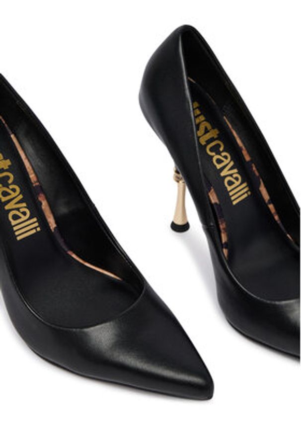 Just Cavalli Szpilki 80RA3S41 ZPB93 Czarny. Kolor: czarny. Materiał: skóra. Obcas: na szpilce