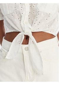 Guess Jeans Koszula W6GHA3 WO331 Biały Regular Fit. Kolor: biały. Materiał: bawełna #3