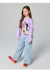 Sinsay - Bluza crewneck Minnie Mouse - fioletowy. Kolor: fioletowy. Wzór: motyw z bajki #1