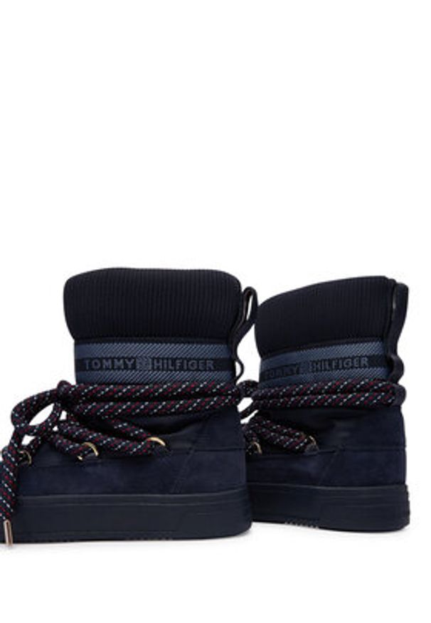 TOMMY HILFIGER - Tommy Hilfiger Śniegowce Tommytech Rwb Snowboot Warm FW0FW09163 Granatowy. Kolor: niebieski. Materiał: materiał