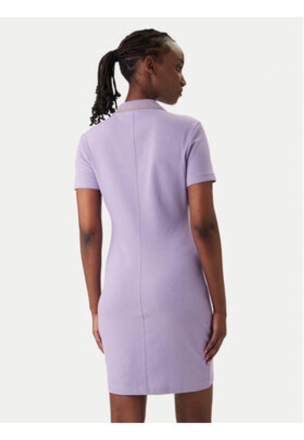 Versace Jeans Couture Sukienka codzienna 80HAOT03 CJ01T Fioletowy Slim Fit. Okazja: na co dzień. Kolor: fioletowy. Materiał: bawełna. Typ sukienki: proste. Styl: casual